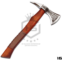 The Little Serpent II: Hand Forged Viking Axe with Leather Sheath & Wooden Box in Just $59-Functional Viking Axe