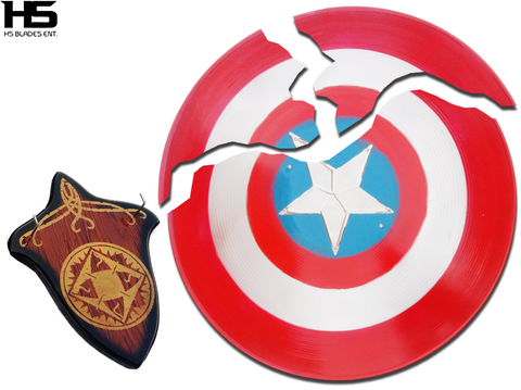 24" Captain America Shield (Battle Ready Complete & Broken War Torn) from Marvel Props