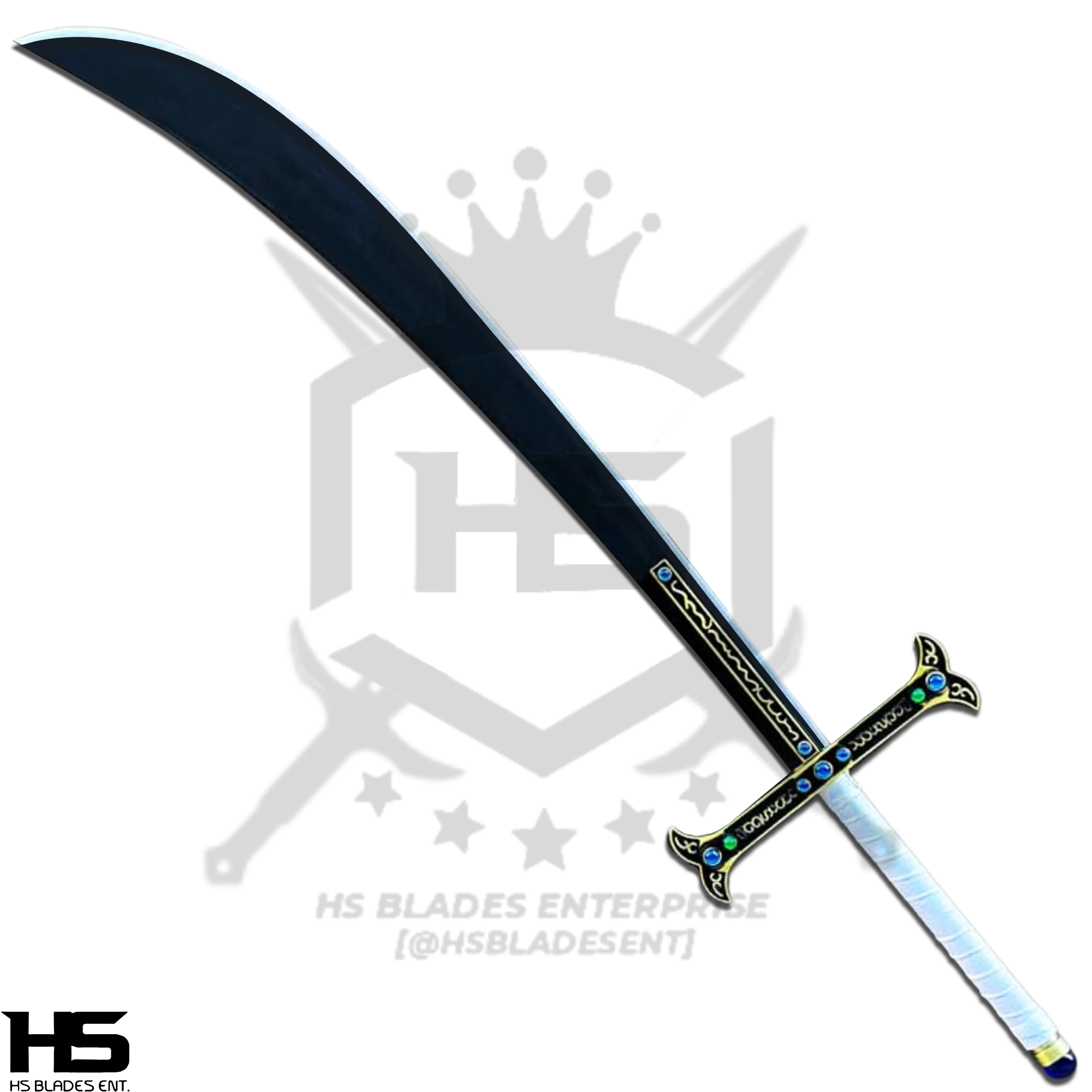 Dracule Mihawk Yoru Blade Hawk Eyes Sword the Strongest Swordsman Weapon  Metal Replica With Gloden Plated Handle 30cm/11.8 -  Finland