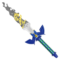 30" Broken Link Master Sword (Spring Steel & D2 Steel Battle Ready Version are available) from The Legend of Zelda Swords-Tears of the Kingdom Swords