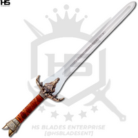 38" Conan Father Sword of Nial from Conan The Barbarian with Stand & Sheath in Just $77 (Spring Steel & D2 Steel versions are Available)-Conan Swords