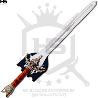 38" Conan Father Sword of Nial from Conan The Barbarian with Stand & Sheath in Just $77 (Spring Steel & D2 Steel versions are Available)-Conan Swords