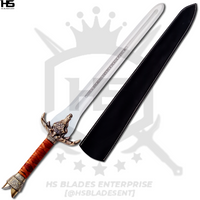 38" Conan Father Sword of Nial from Conan The Barbarian with Stand & Sheath in Just $77 (Spring Steel & D2 Steel versions are Available)-Conan Swords