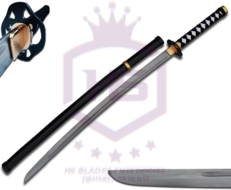 yami's demon slasher sword is forged from damascus steel