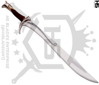 the carbon steel orcrist sword is forged functional ways making it a battle ready replica like we do in 5160 spring steel and damascus steel.