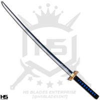 muichiro nichirin sword that hs blades ent makes is full tang meant to fit both cosplay as well as demonstration purposes