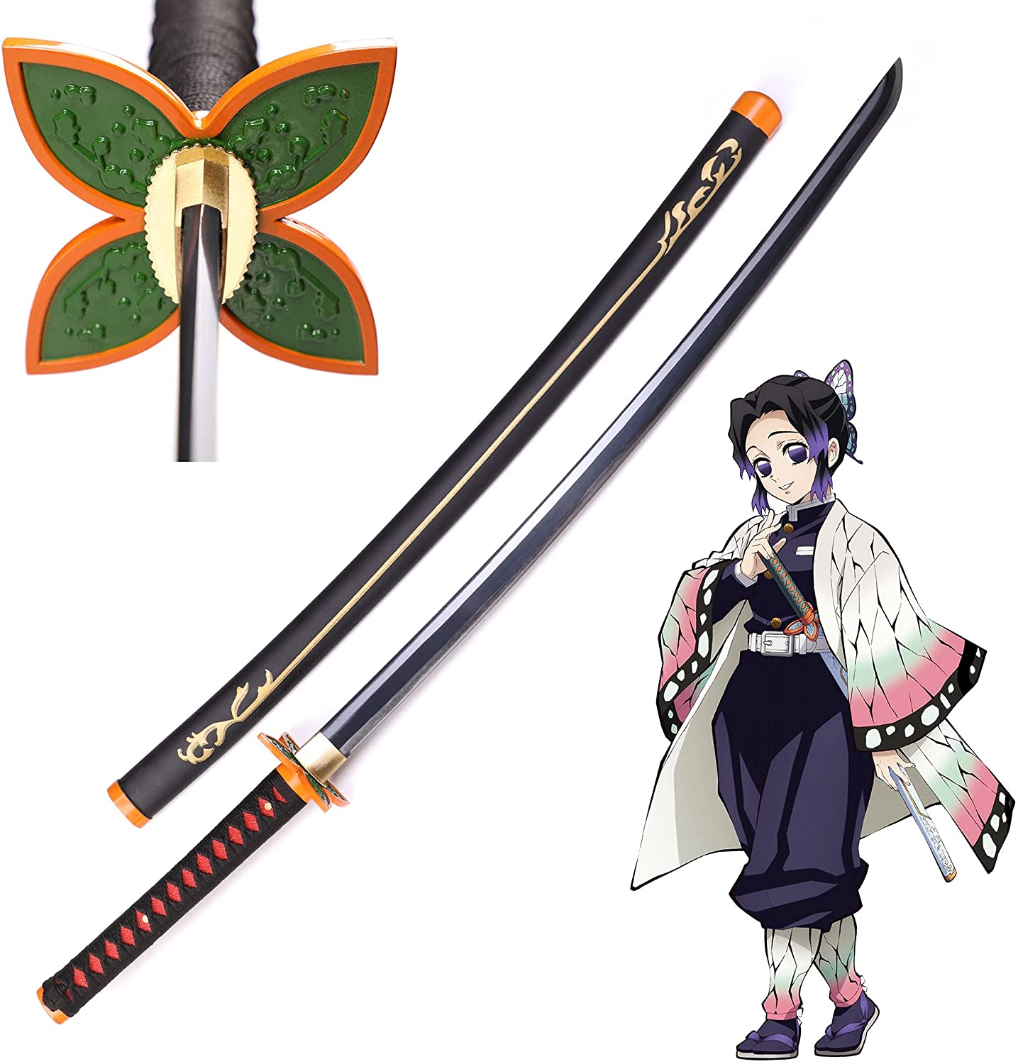 Lover 104cm Demon Slayer Cosplay Sword 11 Kochou Shinobu Sword Anime Ninja  Knife Kimetsu no Yaiba Sword Weapon PU Model Gift  AliExpress