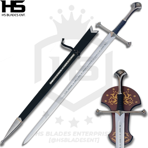 45" Anduril Sword of King Aragorn in Just $88 (Spring Steel & D2 Steel versions are Available) from Lord of The Rings Swords-LOTR Swords