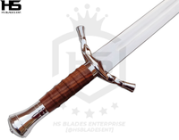 38" Silver Plated Boromir Sword in Just $77 (Battleready Spring Steel & D2 Steel versions are Available) from Lord of The Rings with Plaque