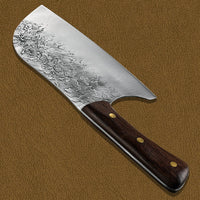 The Cecchini: Cleaver Knife with Sheath (Spring Steel, D2 Steel are also available)-Butcher Knife & Kitchen Knife